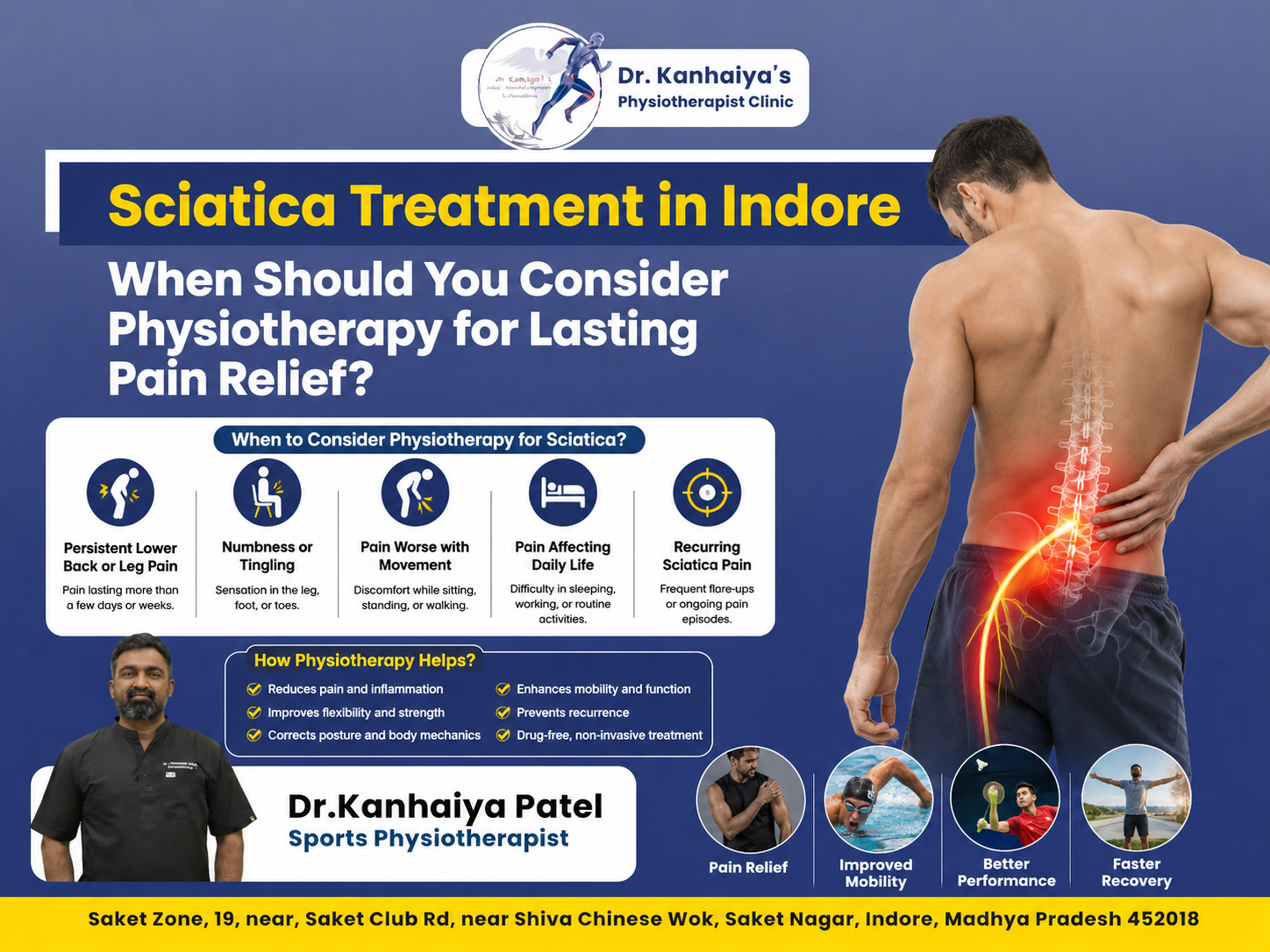 Sciatica Treatment in Indore: When Should You Consider Physiotherapy for Lasting Pain Relief?